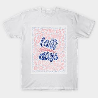 Pastel Lazy Summer Days Poster T-Shirt